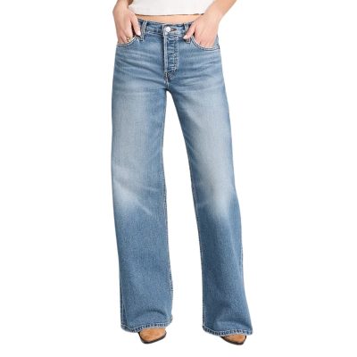 Mid Rise Wide Leg Jeans