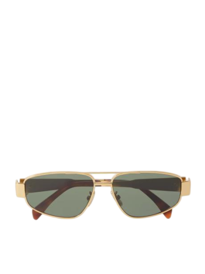 Triomphe aviator-style acetate sunglasses