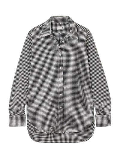 Gingham seersucker shirt