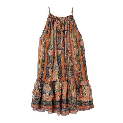 Isabel Marant Milnea tiered printed silk-voile mini dress